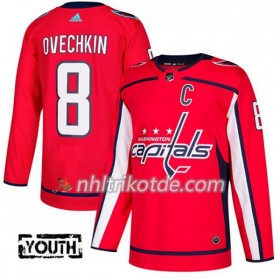 Washington Capitals Trikot Alex Ovechkin 8 Adidas 2017-2018 Rot Authentic - Kinder